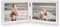 Double 5x7 Horizontal Picture Frame White Wood Foldable Photo Frame with Plexiglass Landscape Display for Tabletop or Wall Mount Home Decor